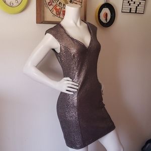 Guess Metallic Silver Dress Sz M